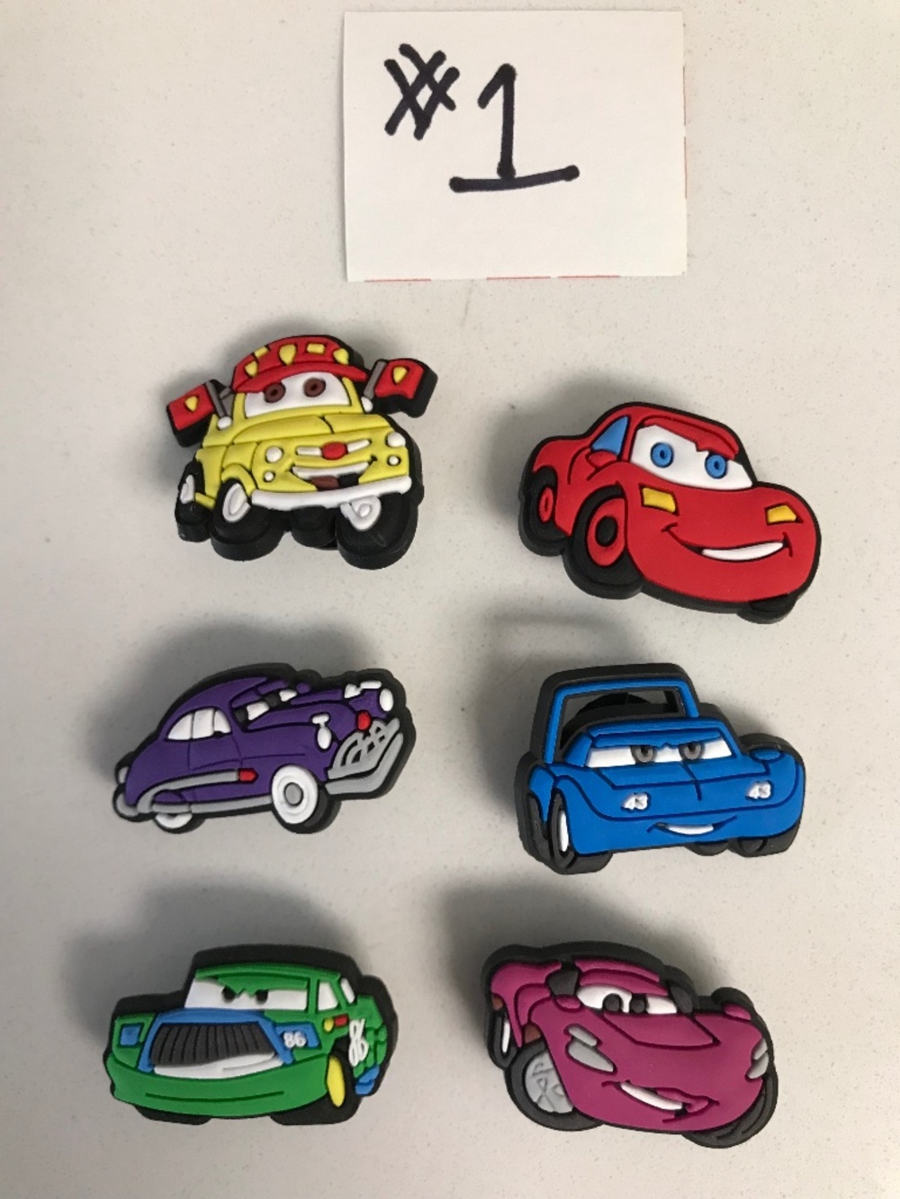 Croc Charms #1 Cars New 6 piece set